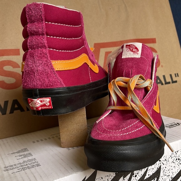 Vans Og Sk8-Hi Lx Heiry Suede Cerise/Apricot WMNS - Picture 10 of 16
